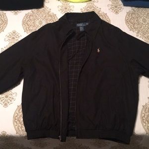 Black polo zip up jacket